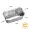 MOACOCK 100 Pack Aluminum Mini Loaf Baking Pans, 1 Lb Heavy Duty Disposable Loaf Pans, 6 x 3.5” Thick Foil Bread Pans for Baking Holiday Treats Food Storage and Takeout